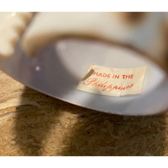 Set Of 3 Vintage Spotted Shell Napkin Rings Made In The Philippines - Picture 2 of 5